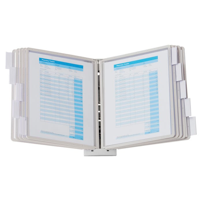 Durable Panel Wall Reference Display System with Letter, Plastic, Gray