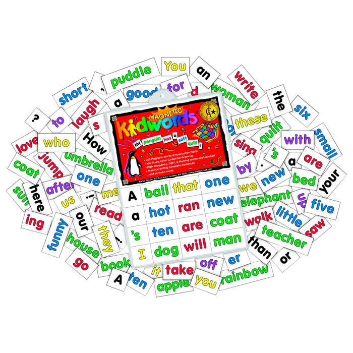 Barker Creek Learning Magnets, Kidwords High Frequency Words, Set of 208