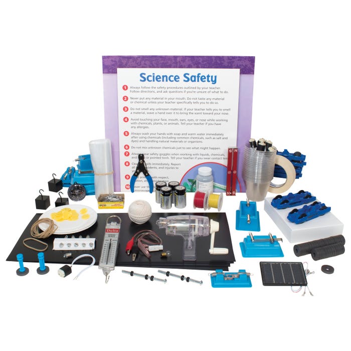 FOSS Next Generation Middle School Electromagnetic Force Complete Kit, Print and Digital Edition, with 160 Seats Digital Access