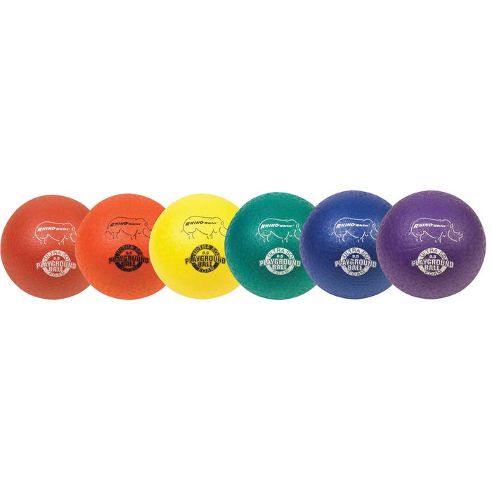 Champion Sports Rhino Skin Super Soft Playground Ball Set, 8-1/2 Inch, Set of 6, Assorted Colors