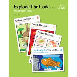 Explode The Code Placement Test Book, 2nd Edition, Books A to C and 1 to 8