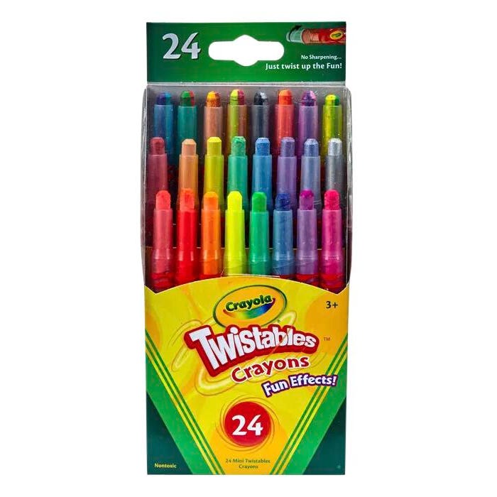 Crayola Fun Effects Twistables Crayons, Assorted Colors, Set of 24