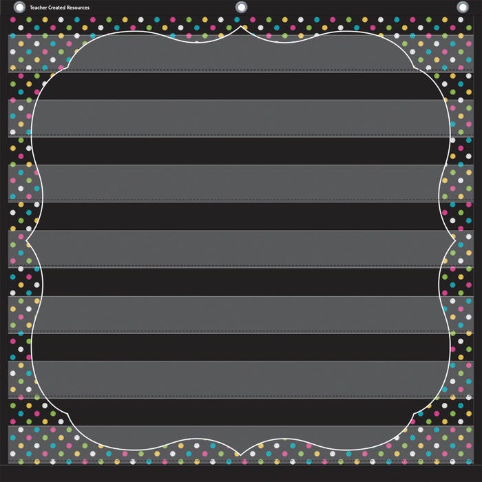 Teacher Created Resources Chalkboard Brights 7 Pocket Chart, 28 x 28 Inches