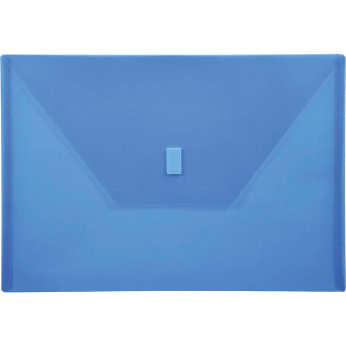 LION Design-R Line Poly Envelopes with Hook and Loop Closure, 13 x 9-3/8 Inches, Blue