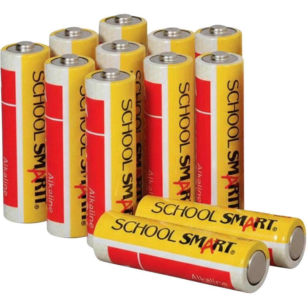 School Smart Alkaline AA Batteries, Pack of 12 1583442
