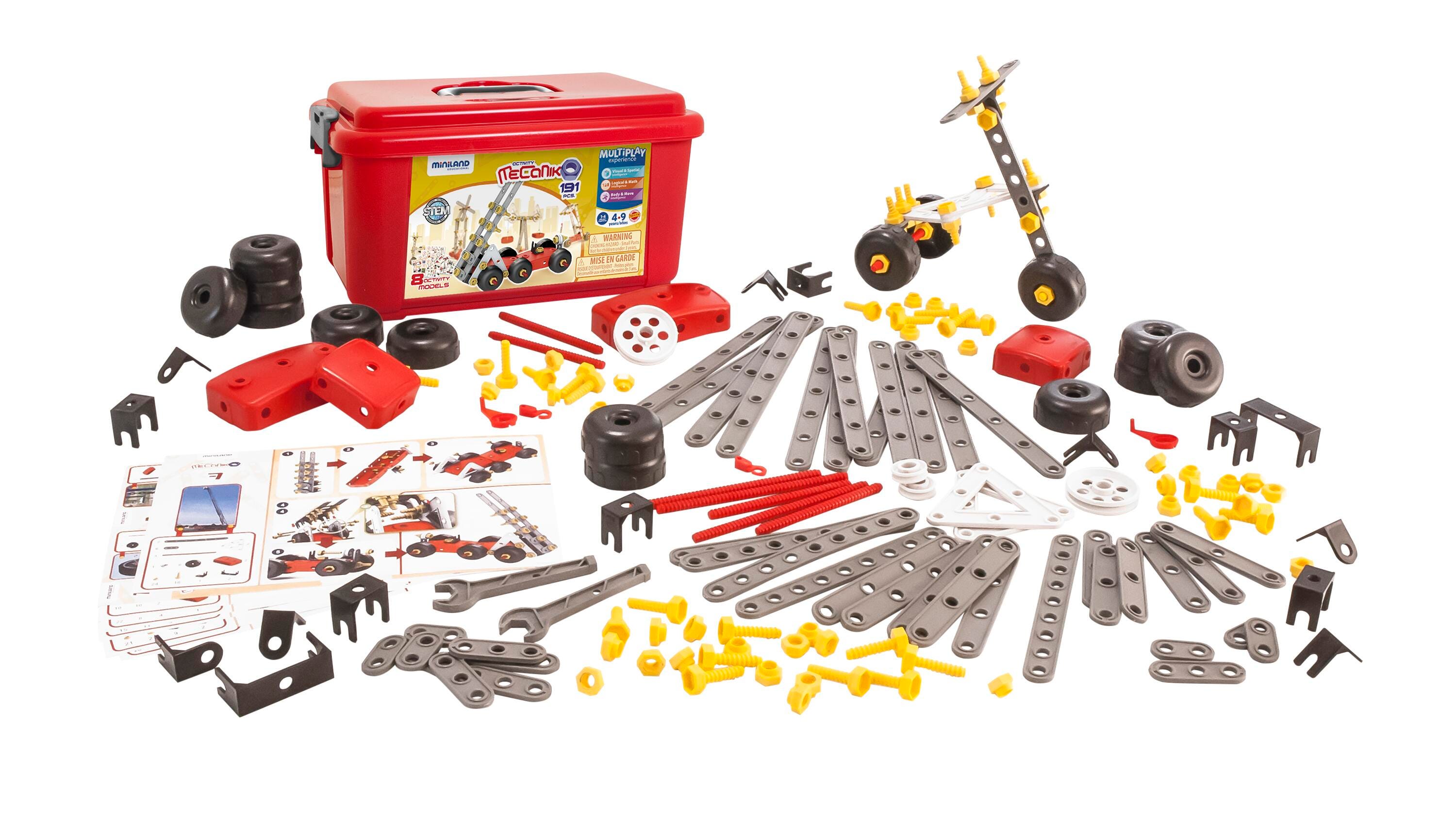 Image for Miniland Activity Mecaniko Builder Set, 191 Pieces and Activity Cards from School Specialty