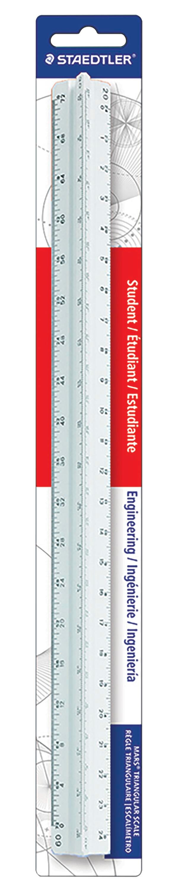 Staedtler Student 12 Inch Engineer Imperial Scale, White 2132100