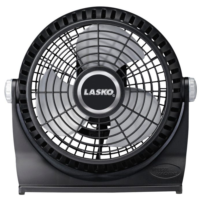 Lasko 10 Inch Breeze Machine Pivoting Floor/Table Fan, Black