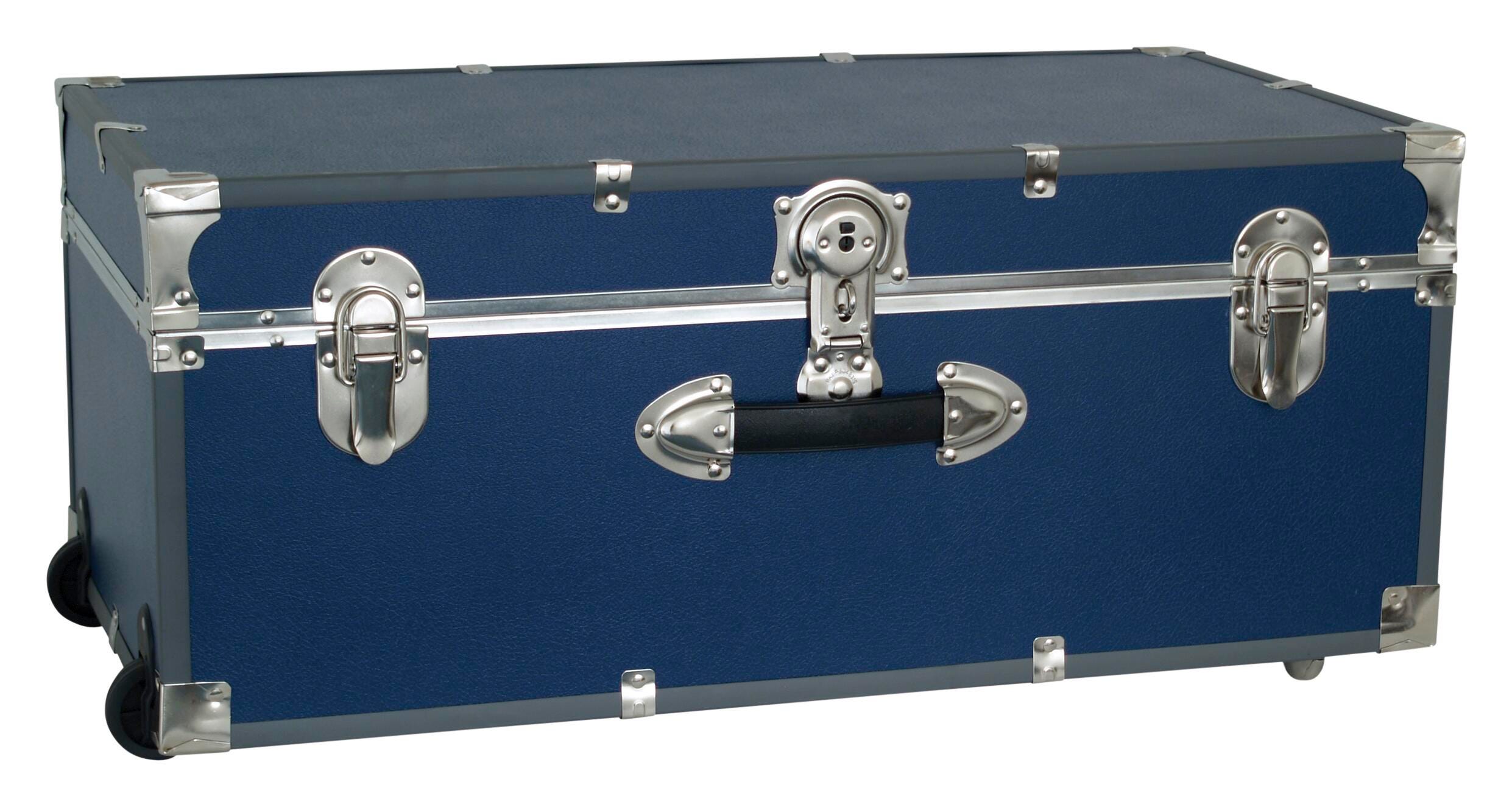 Seward Collegiate Collection Footlocker Trunk with Wheels, 30 Inches, Blue 2005138