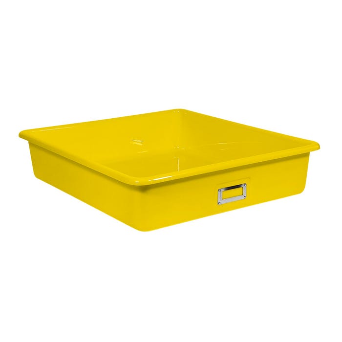 Shirley K's T-163 Storage Bin, 21 x 19 x 4-1/2 Inches, Yellow