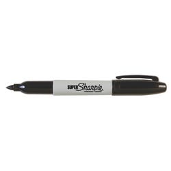 Sharpie Super Permanent Markers, Fine Point, Black, Set of 12 1333716