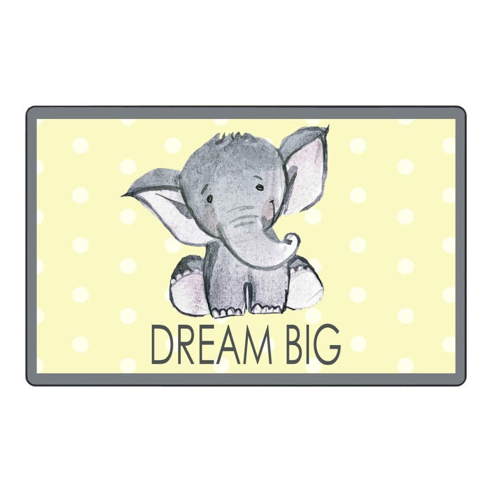 Childcraft Nursery Elephant Carpet for Classrooms, Rectangle