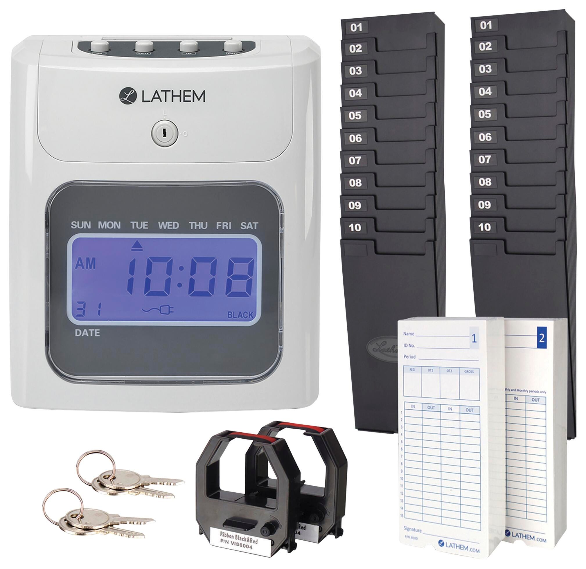 Lathem 400E Top Feed Electronic Time Clock Kit, Item Number 2008556