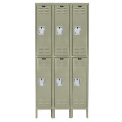 Hallowell Premium Wardrobe Lockers, 2 Tier, 3 Wide 4002657