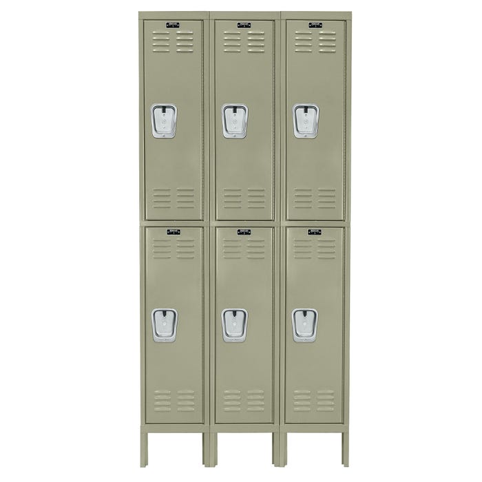 Hallowell Premium Wardrobe Lockers, 2 Tier, 3 Wide