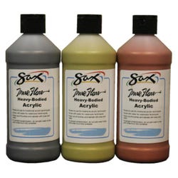 Sax Heavy-Bodied Acrylic Paint, 1 Pint Bottles, Assorted Metallic Colors, Set of 3 1572449