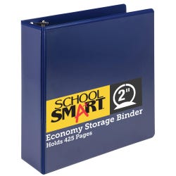 Image for School Smart Round Ring Binder, Polypropylene, 2 Inches, Blue from School Specialty