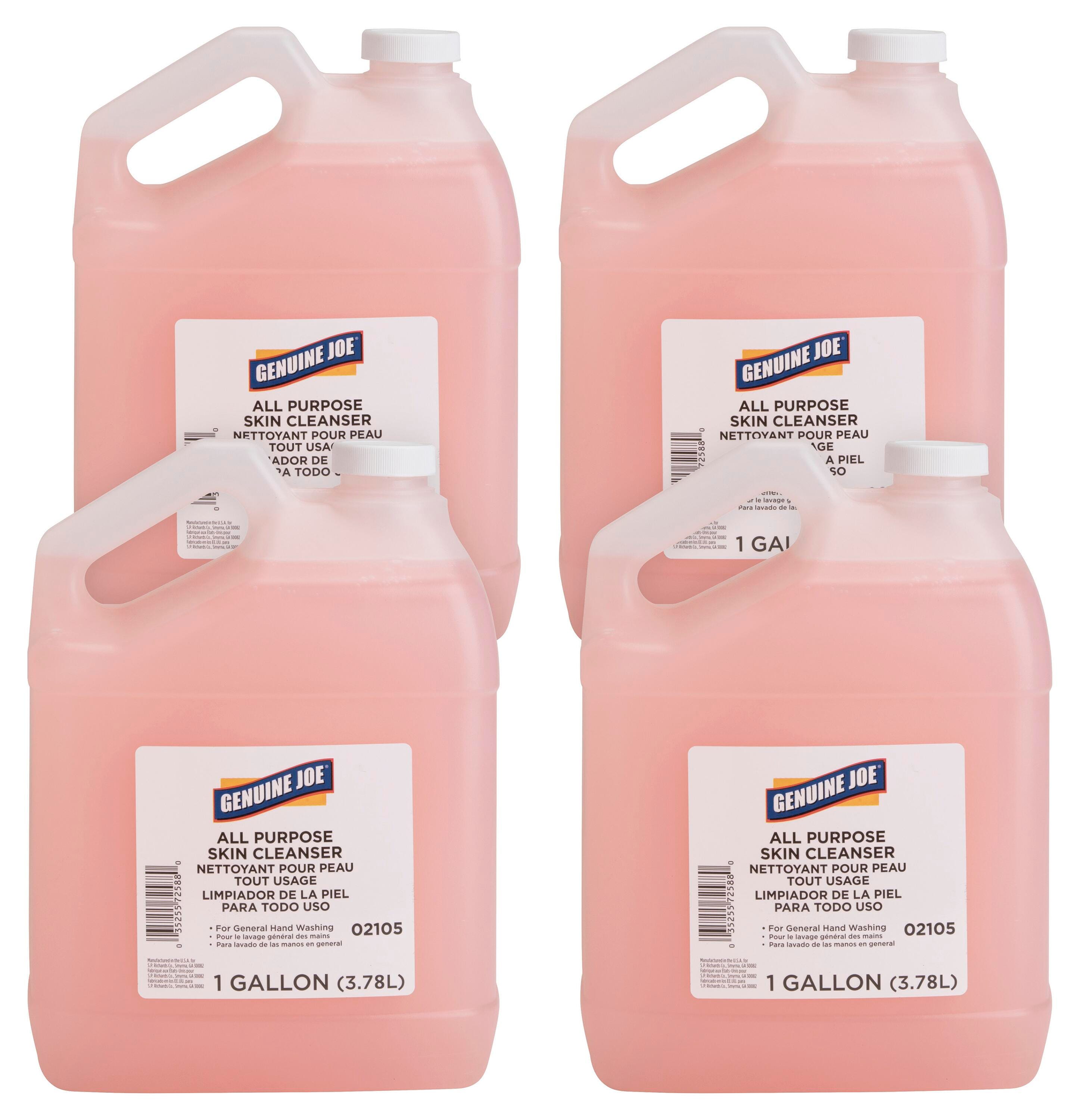 Genuine Joe All Purpose Skin Cleanser, Dispenser Refill, 1 Gallon, Pink, Pack of 4, Item Number 1541742