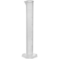 Eisco Labs Graduated Cylinder, Polypropylene, Octagonal Base, 50mL