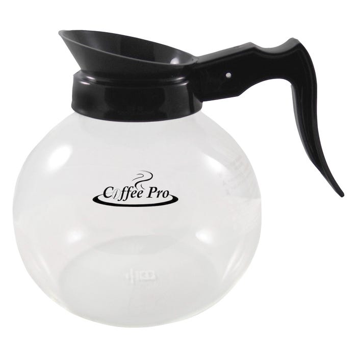 CoffeePro Replacement Glass Coffee Decanter, 12 Cup, Phenolic Plastic, Clear
