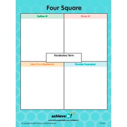 Achieve It! Four Square X Marks The Spot Graphic Organizers, Set Of 10 2129841