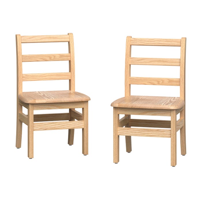 Foundations Little Scholars Ladderback Chairs, 12-Inch Seat, Set of 2