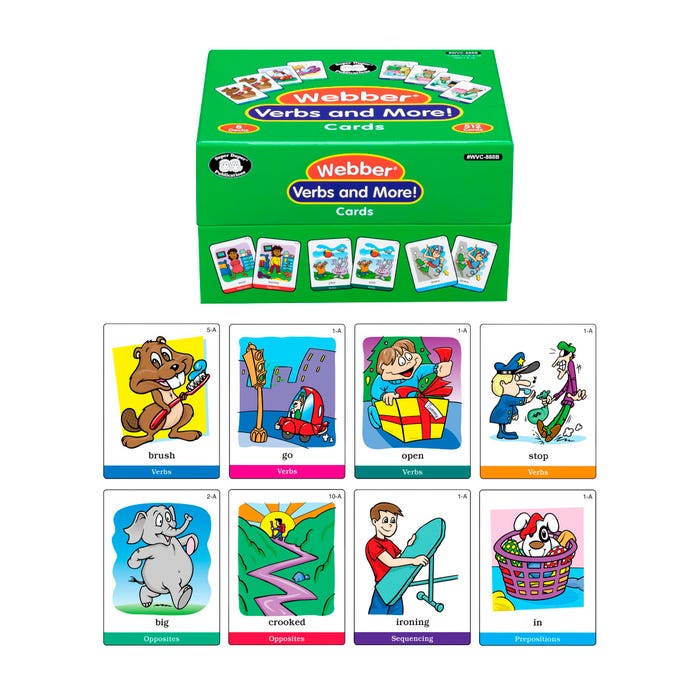 Super Duper Webber Verbs and More, Set of 8