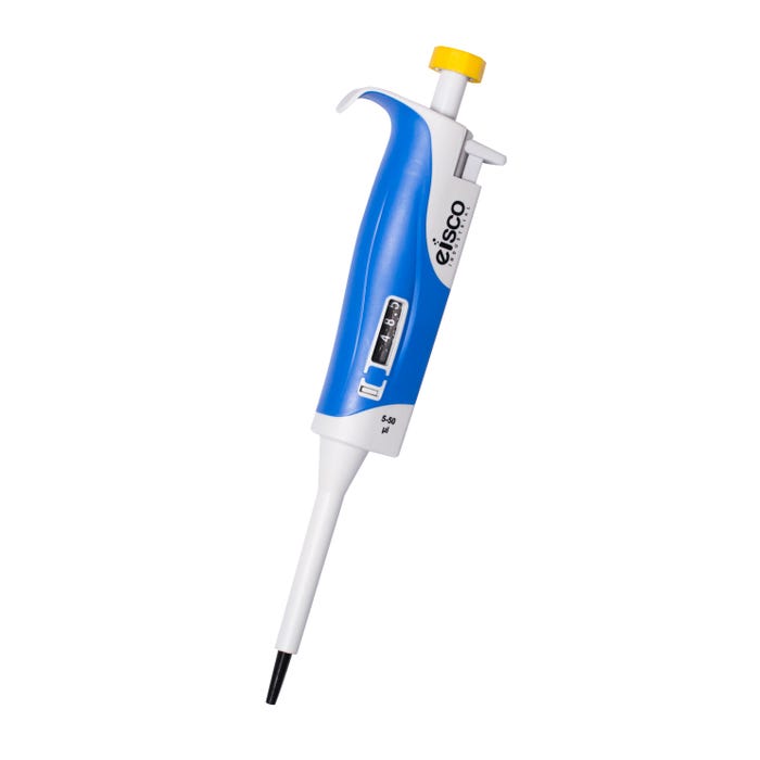 Eisco Labs Variable Volume Micropipette, 5 to 50 uL, 0.5 Increments, Autoclavable