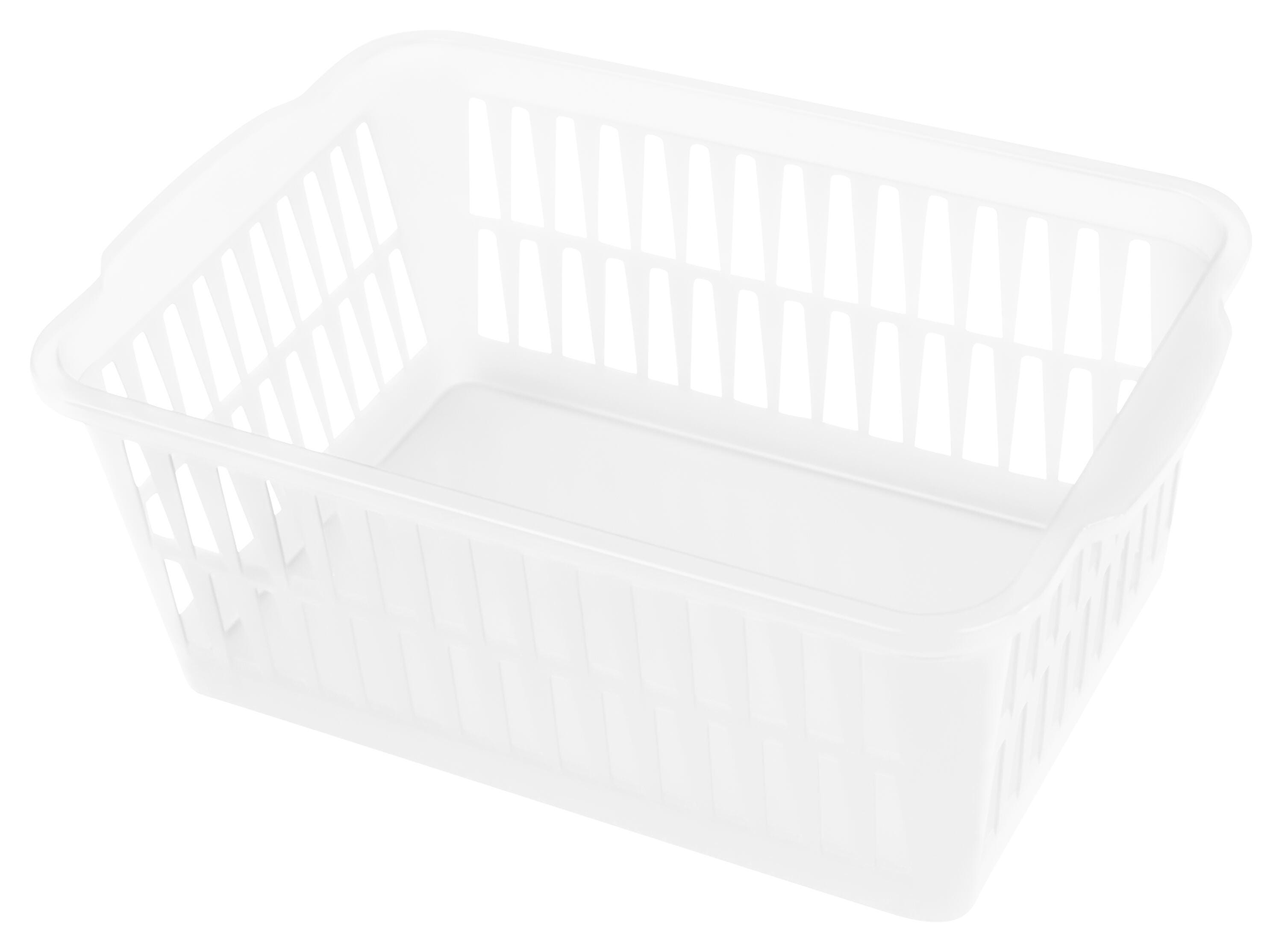 Storex Supply Basket, 11-4/5 x 7-9/10 x 4-1/3 Inches, White, Pack of 12 2133408