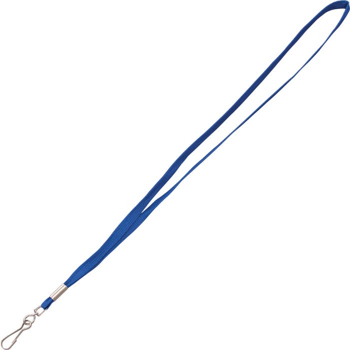Advantus Lanyards, w/Metal Clasp, 3/8 Inches Thick, 36 Inches L, 100/Box, Blue
