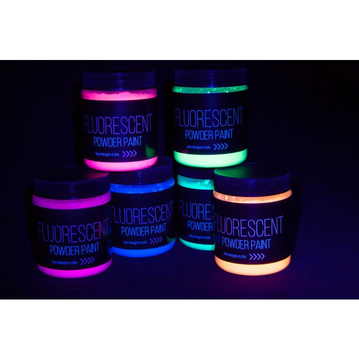 Jack Richeson Powdered Tempera Paints, 1/2 Pound Containers, Set of 6 Assorted Fluorescent Colors