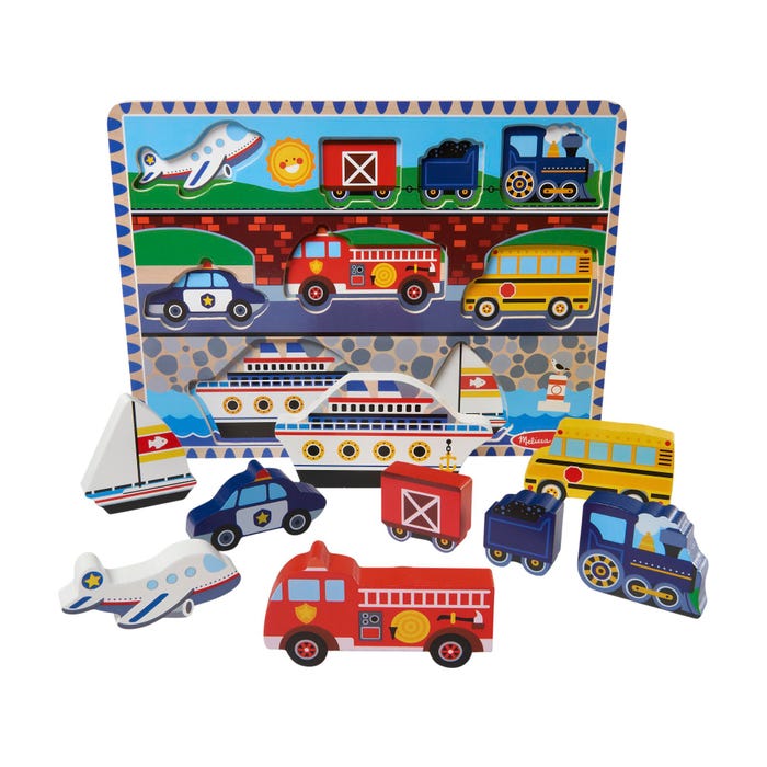 Melissa & Doug Vehicles Chunky Puzzle