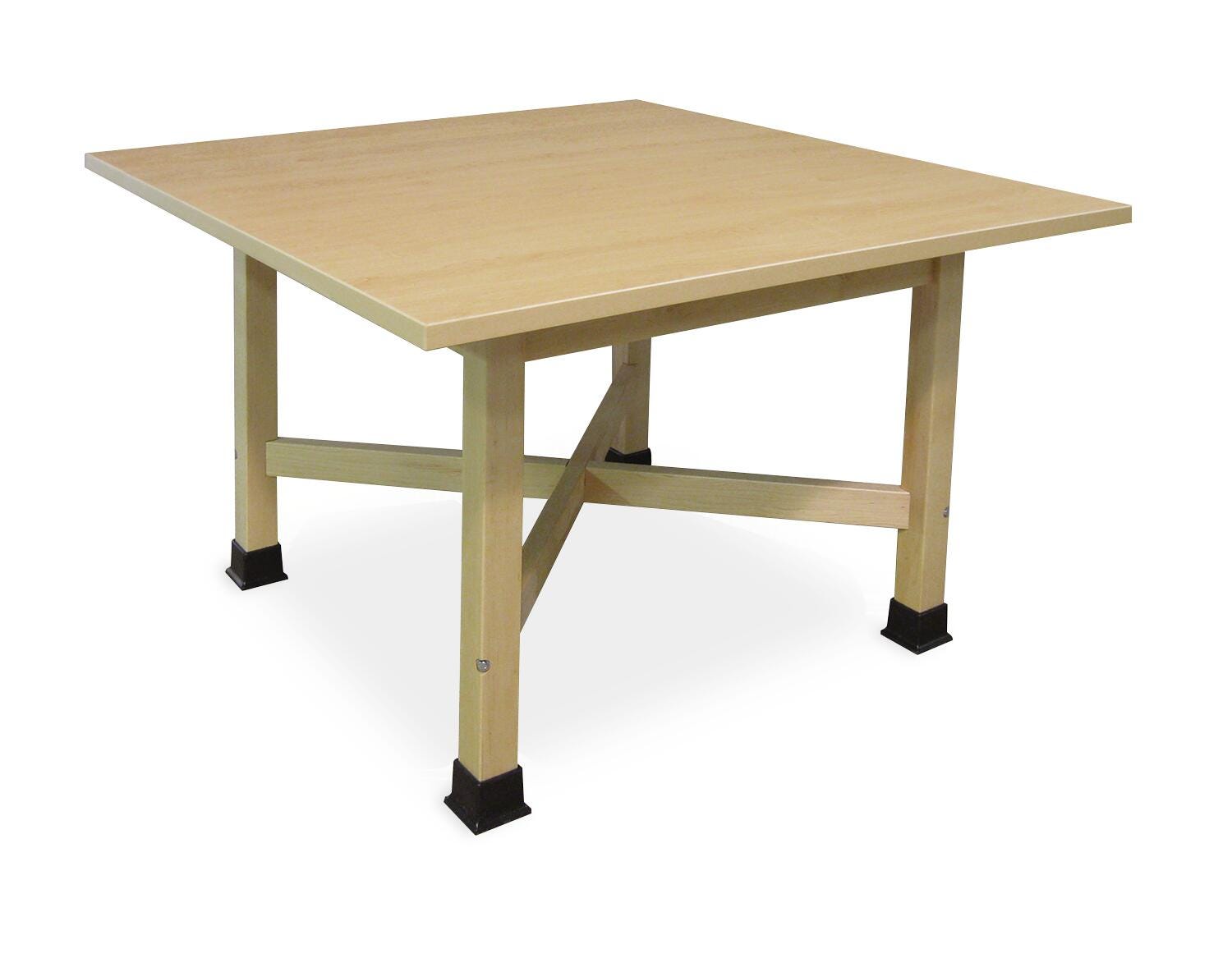 Hann Multipurpose Art Table, Cross Base, 48 x 48 Inches
