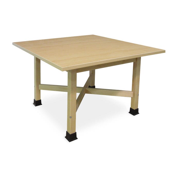 Hann Multipurpose Art Table, Cross Base, 48 x 48 Inches