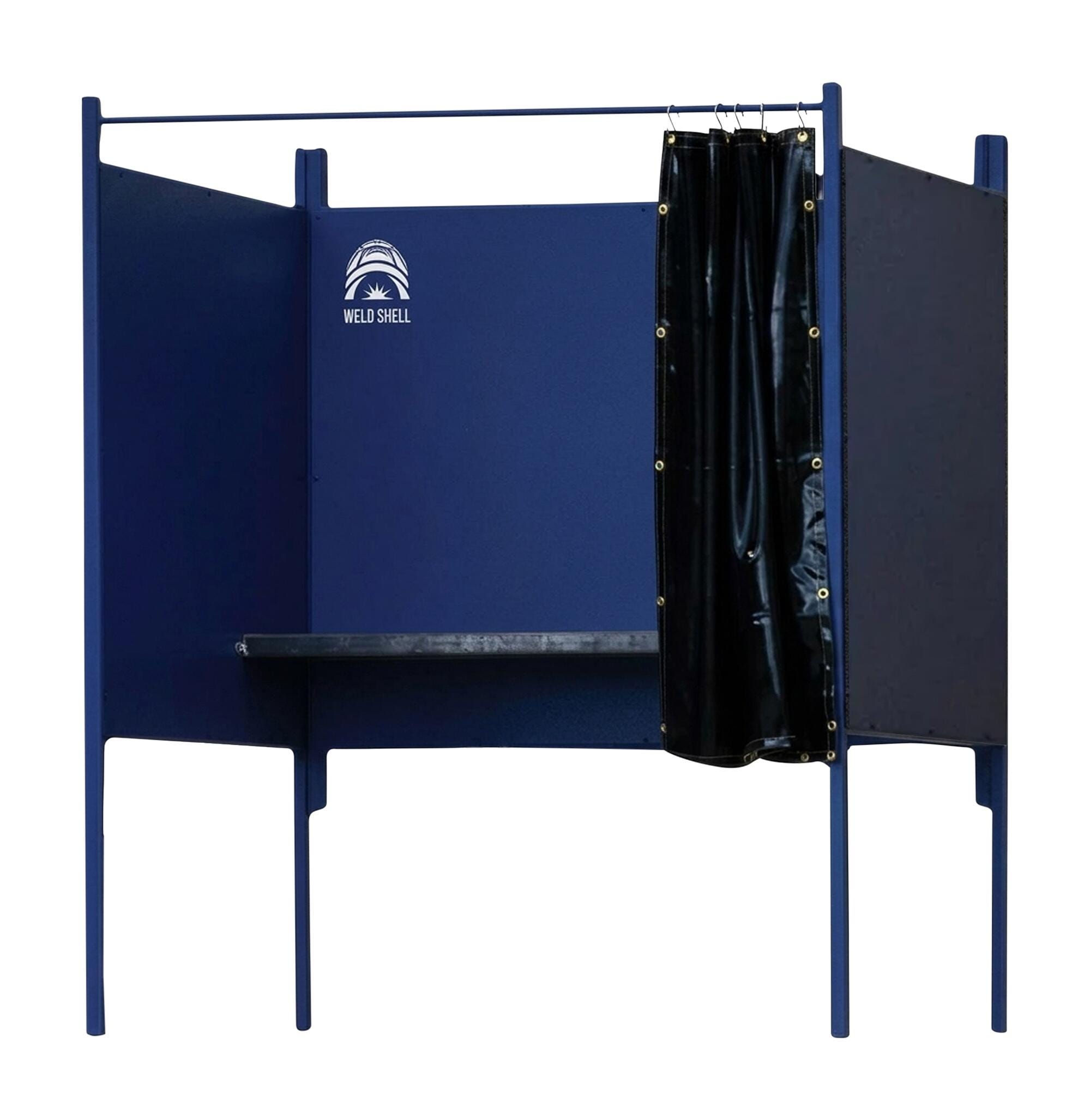 WeldShell Standalone Welding Booth, 4 x 4 Foot, IAP Powder-Coated Blue