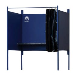 WeldShell Standalone Welding Booth, 4 x 4 Foot, IAP Powder-Coated Blue