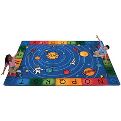 Carpets for Kids Milky Play Literacy Rug, 5 Feet 10 Inches x 8 Feet 4 Inches, Rectangle, Multicolored, Item Number 1365791