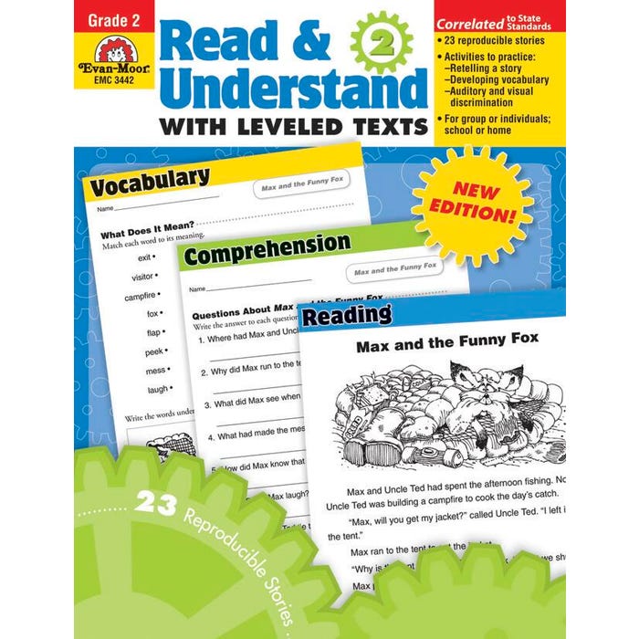 Evan-Moor Read and Understand with Leveled Texts, Grade 2