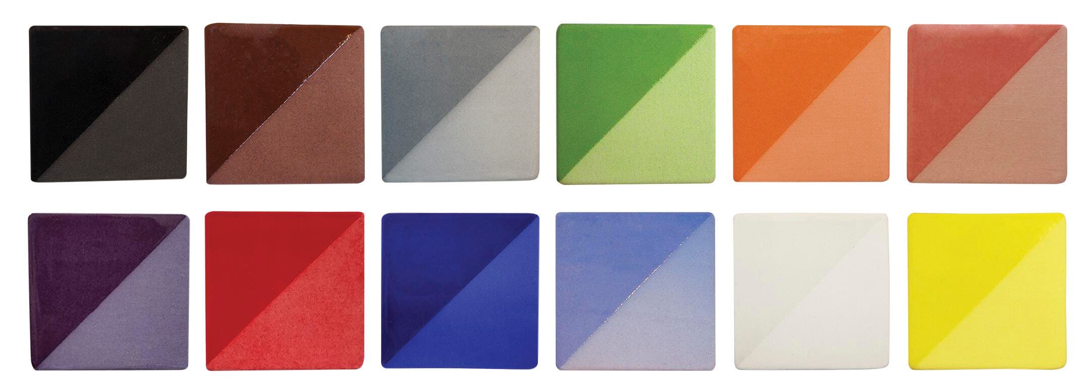 Speedball Underglaze Set, Pint, Assorted Colors, Set of 12 Item Number 1545408