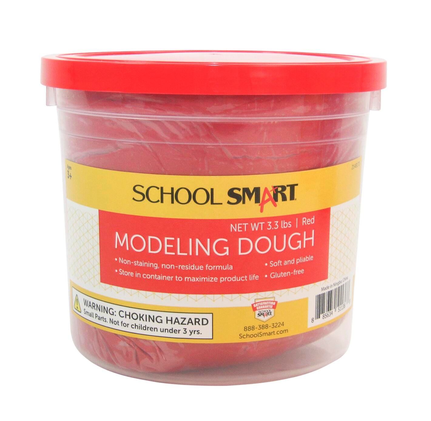 School Smart Gluten-Free Modeling Dough, 3-1/3 Pound Tub, Red 2148170