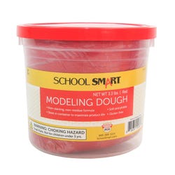 School Smart Gluten-Free Modeling Dough, 3-1/3 Pound Tub, Red 2148170