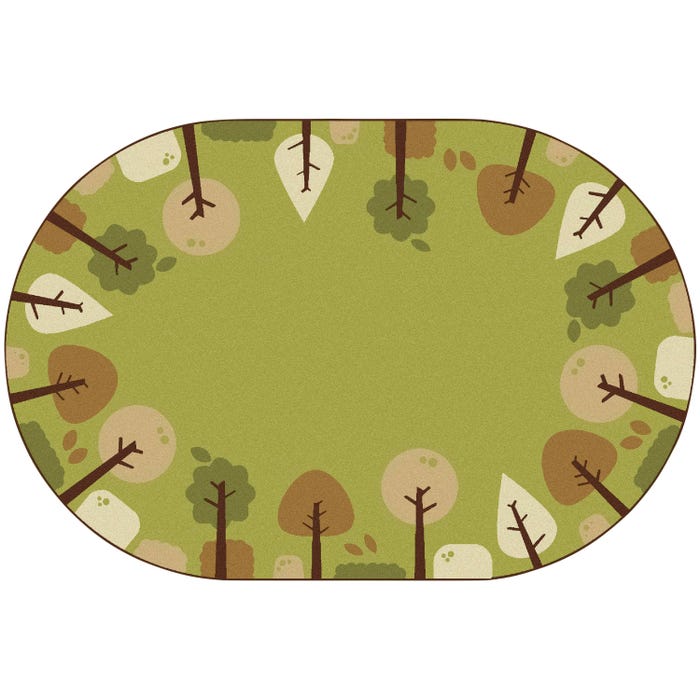 Carpets for Kids KIDSoft Tranquil Trees Carpet, Oval