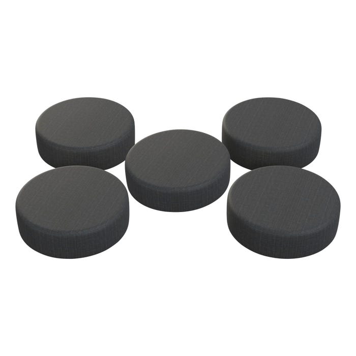 MooreCo DOT Soft Seating 5-Pack, 15 W x 15 D x 5 H in