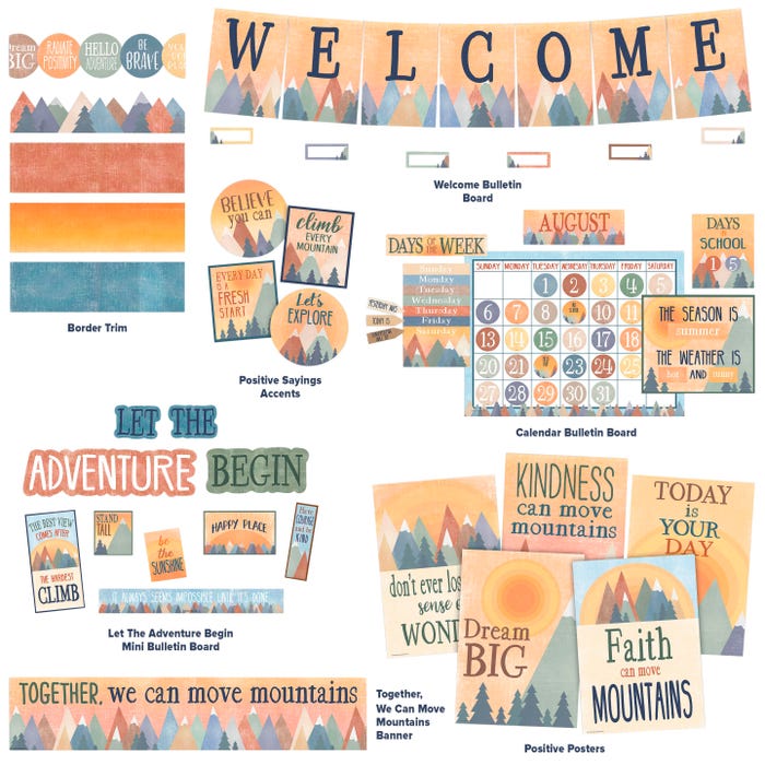 Teacher Created Resources Moving Mountains Decor Kit