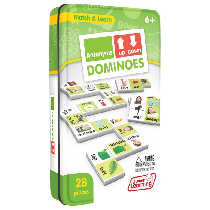 Junior Learning Dominoes Antonyms, Grades 1 to 4