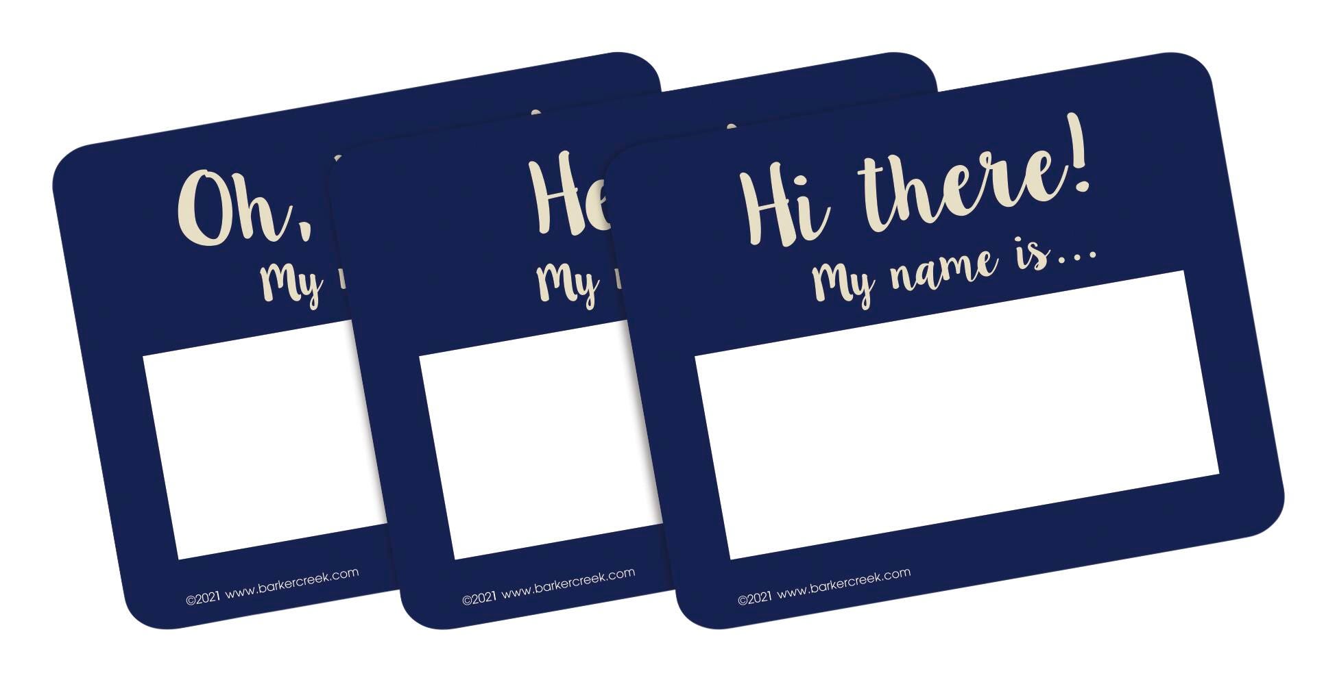 Barker Creek Name Tags, Oh, Hello!, 3-1/2 x 2-3/4 Inches, Set of 45, Item Number 2100840