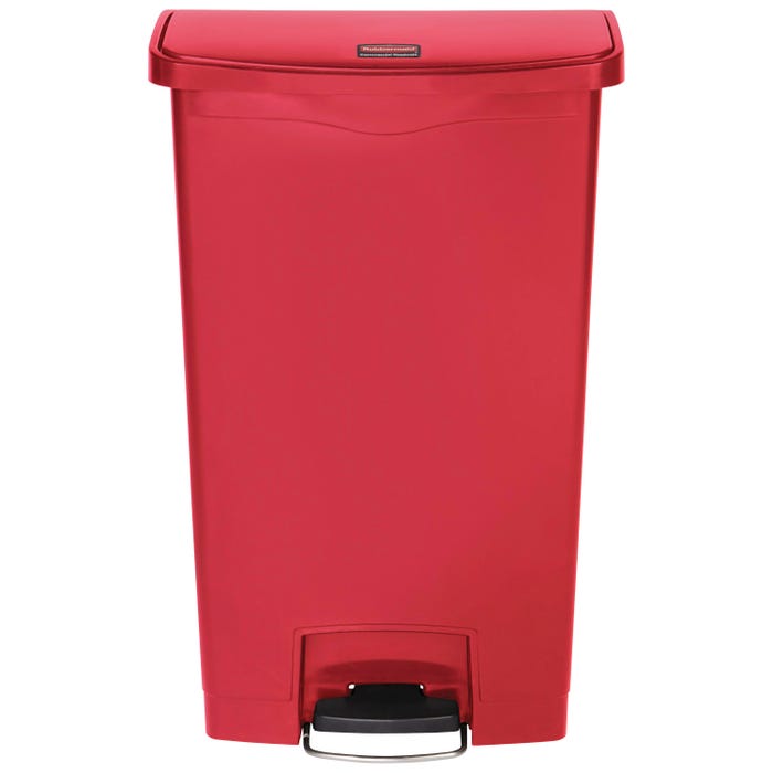 Rubbermaid Slim Jim Step-On Container, 18 Gallon, Red