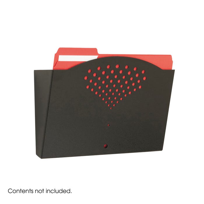 Safco Steel Letter Size Wall Rack, Single Compartment, 12 x 3 x 9 Inches, Black