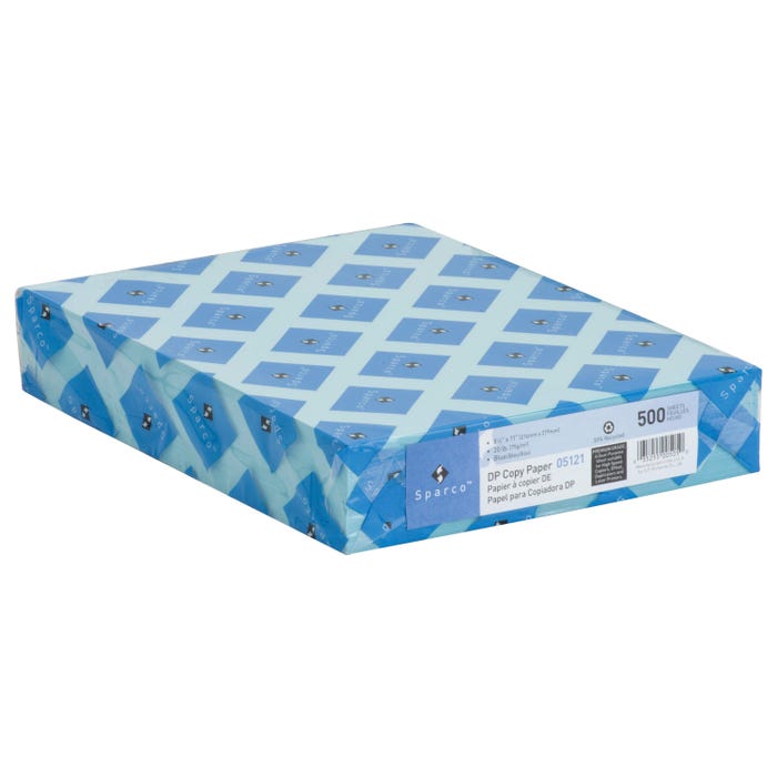 Sparco Multipurpose Paper, 8-1/2 x 11 Inches, 20 lb, Blue, 500 Sheets
