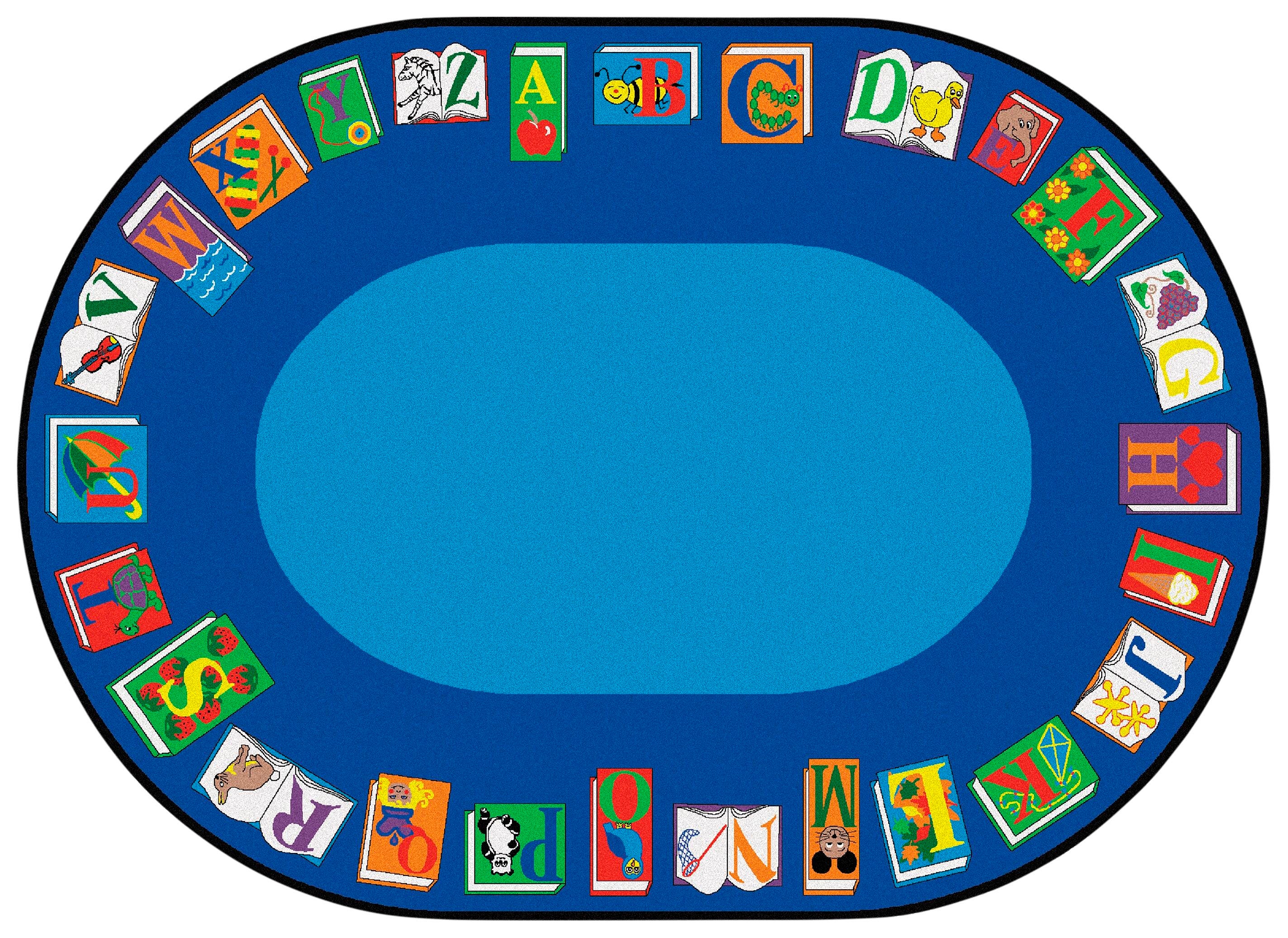 Carpets for Kids Premium Reading by The Book Carpet, Oval 4002335